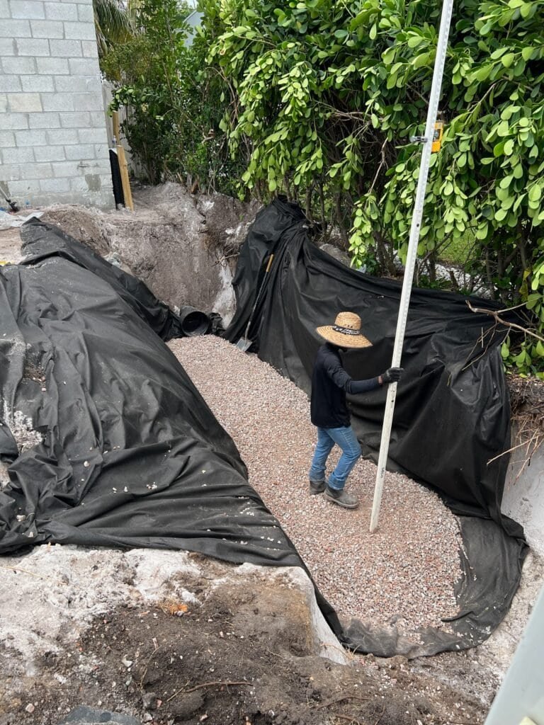 Exfiltration Trench - Setting Correct Depth