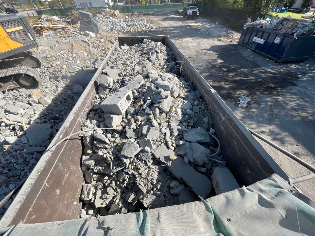 Foundation demolition breaking concrete Palm Beach