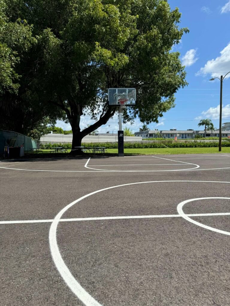 Basketball court preparation excavation Palm Beach County