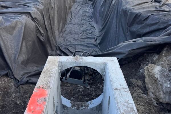 Catch basin installation driveway drainage Palm Beach County