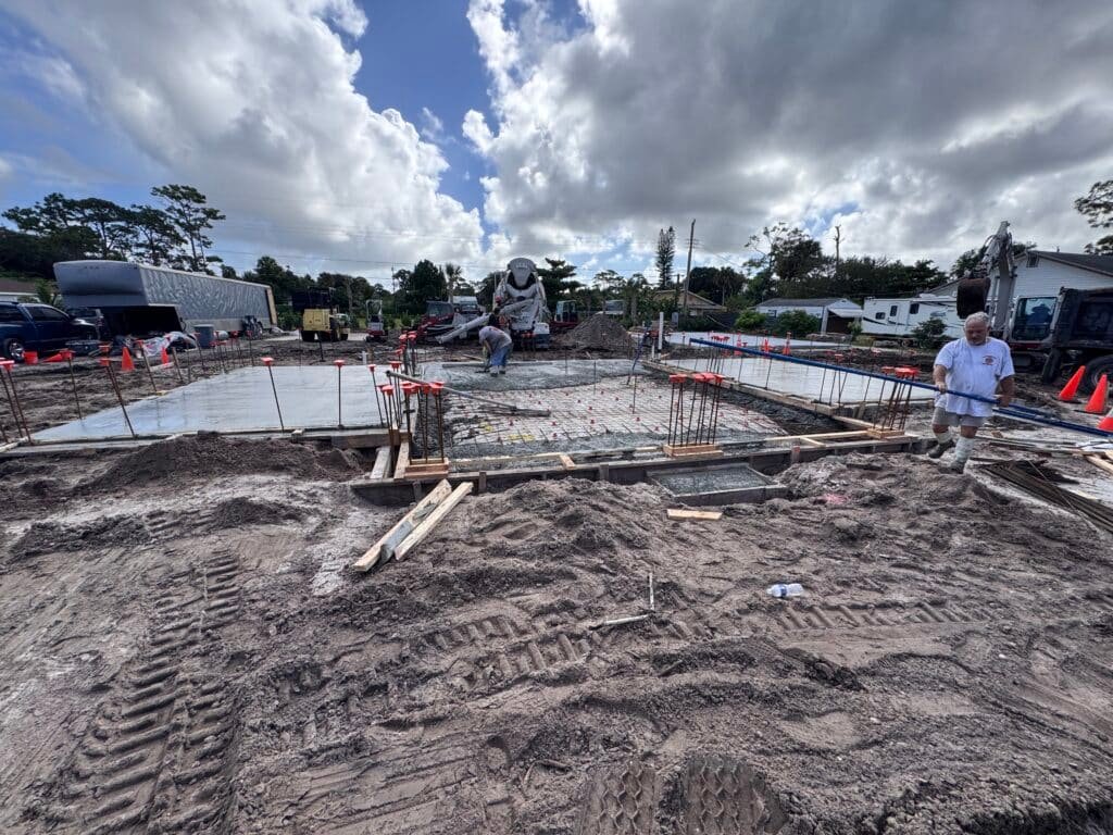 Residential foundation construction South Florida
