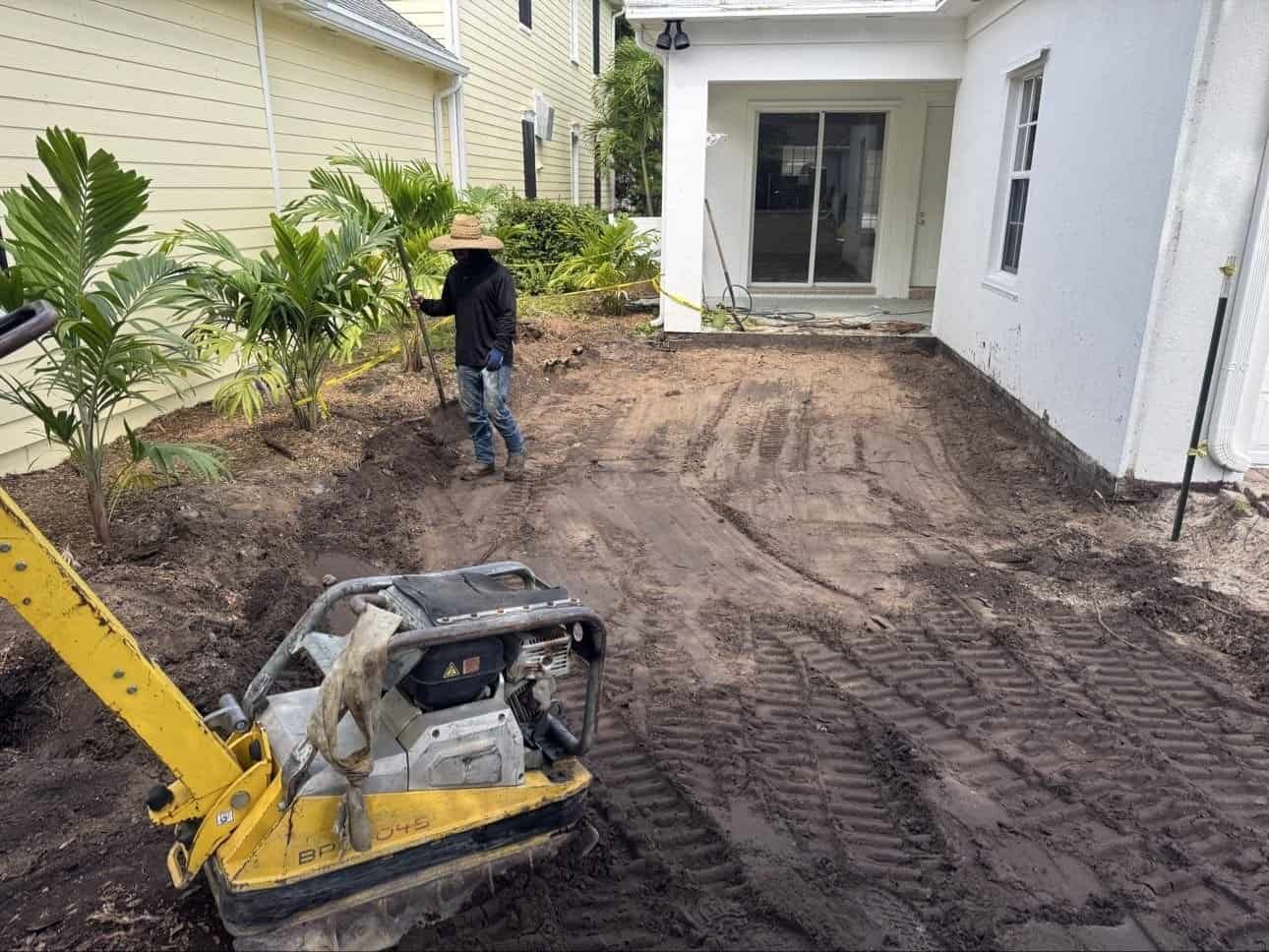 Compacting base rock after pool demolition Jupiter Florida